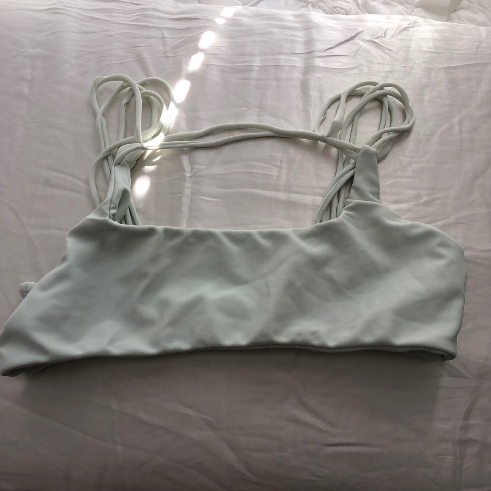 Mikoh icey blue kapa’a strappy swim top